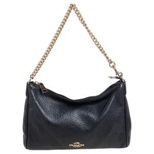 Coach Black Leather Zip Crossbody Bag