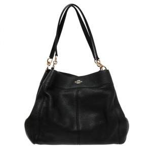 Coach Black Leather Phoebe Madison Shoulder Bag