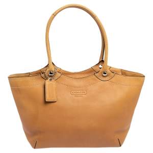 Coach Tan Leather Bleeker Legacy Tote