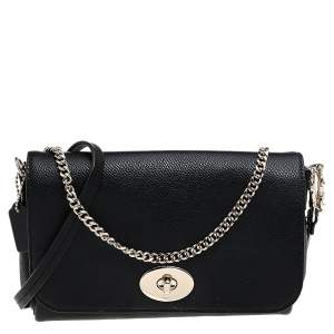 Pre Owned Coach Black Leather Mini Ruby Crossbody Bag