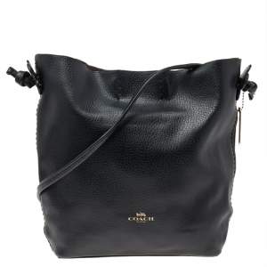 Coach Black Leather Derby Crossbody Bag