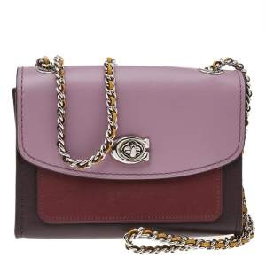 Pre Owned Coach Multicolor Leather Parker Shoulder Bag