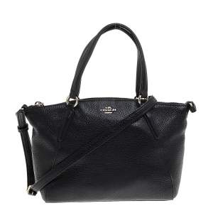 Coach Black Leather MIni Kelsey Satchel