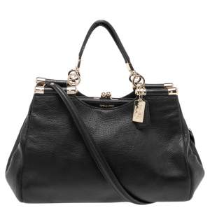 Coach Black Leather Madison Pinnacle Satchel