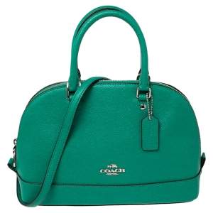 Pre Owned Coach Green Leather Mini Sierra Satchel