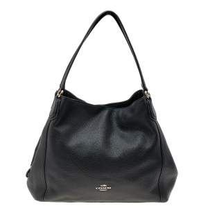 Pre Owned Coach Black Leather Phoebe Tote