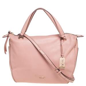 Coach Salmon Pink Leather Smythe Satchel