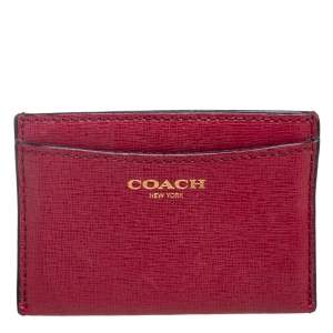 Coach Red Leather Card Case