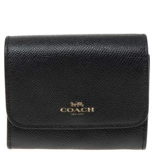 Coach Black Leather Accordion Card Case