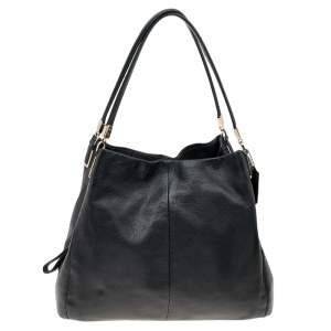 Coach Black Leather Edie 31 Shoulder Bag