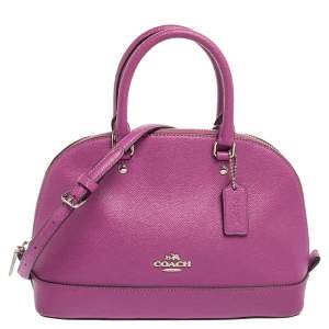 Coach Purple Leather Mini Sierra Satchel