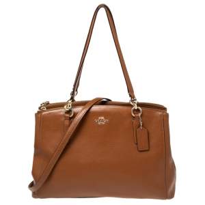 Coach Tan Leather Christie Carryall Shoulder Bag