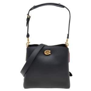 Coach Black Leather Willow Shoulder Bag