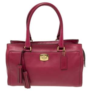 Coach Magenta Leather Chelsea Carryall Satchel