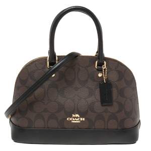 Coach Brown Coated Canvas and Leather Sierra Satchel
