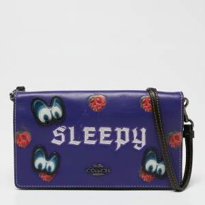 Coach x Disney Purple/Black Leather A Dark Fairy Tale Sleepy Crossbody Bag