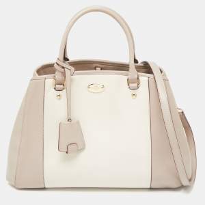 Coach Beige/Vanilla Leather Small Margot Carryall Satchel
