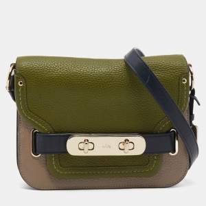 Coach Multicolor Leather Small Swagger Crossbody Flap Bag
