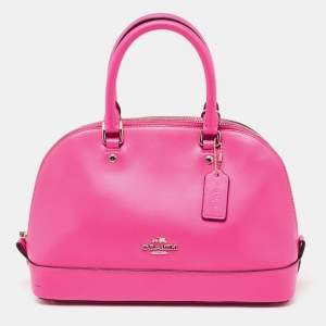 Coach Pink Leather Mini Sierra Satchel