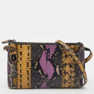 Coach Multicolor Python Embossed Leather Crosby Crossbody Bag