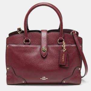 Coach Burgundy Leather Mercer 30 Satchel