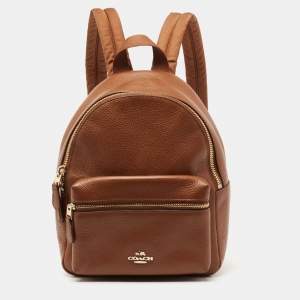 Coach Tan Leather Mini Charlie Backpack  