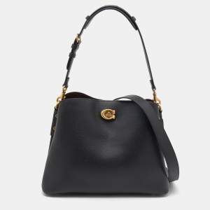Coach Black Leather Willow Shoulder Bag