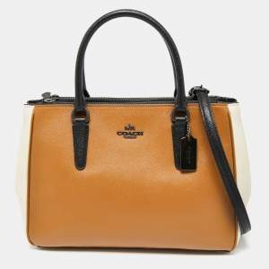 Coach Tri-Color Leather Surrey Carryall Tote