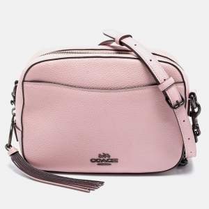Coach Pink Pebbled Leather Camera Shoulder Bag