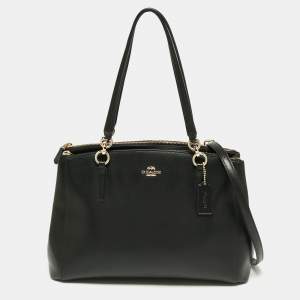 Coach Black Leather Large Christie Carryall Satchel  