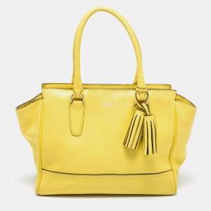 Coach Yellow Leather Candace Carryall Tote