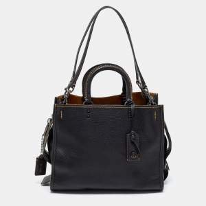 Coach Black Leather Rogue 31 Tote