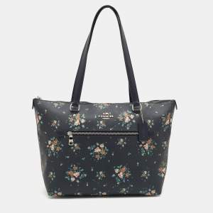 Coach Multicolor Floral Print Coated Canvas and Leather Gallery Tote