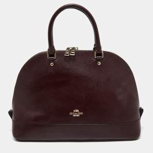 Coach Burgundy Leather Sierra Satchel
