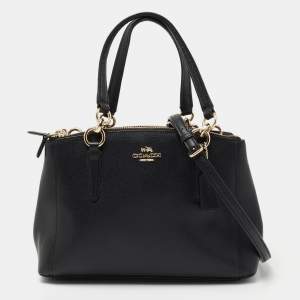 Coach Black Leather Christie Carryall Tote