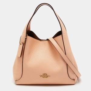 Coach Orange Pebbled Leather Hadley 21 Hobo
