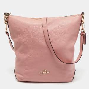 Coach Pink Leather Abby Duffle Crossbody Bag