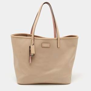 Coach Beige Leather Park Metro Tote
