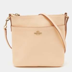 Coach Peach Leather North South Swingpack Crossbody Bag