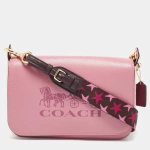 Coach Pink Leather Jes Colorblock Crossbody Bag 