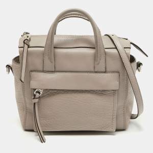 Coach Grey Leather Bleecker Riley Satchel