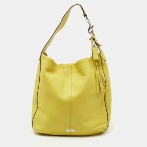 Coach Yellow Lime Leather Avery Hobo
