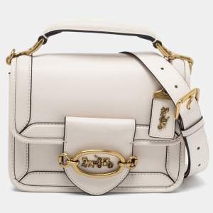 Coach Off White Leather Hero Top Handle Bag