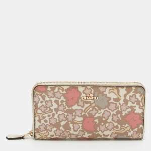Coach Multicolor Coated Canvas Zip Around Wallet