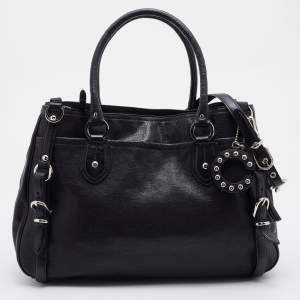 Coach Black Leather Straps Satchel