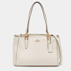 Coach Off White Leather Christie Carryall Satchel