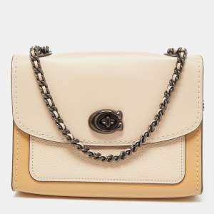 Coach Beige Leather Parker Crossbody Bag