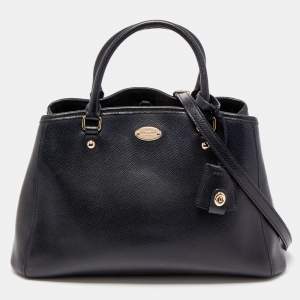 Coach Black Leather Margot Carryall Satchel