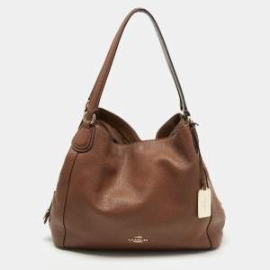 Coach Brown Leather Edie Shoulder Bag