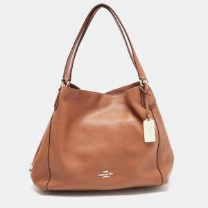Coach Brown Leather Edie Shoulder Bag